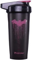 Performa Perfect Shaker - DC Comics Series, Leak Free Protein Shaker Bottle with Actionrod Mixing Technology! Shatter Resistant & Dishwasher Safe (ACTIV Pink Batman)(28oz)