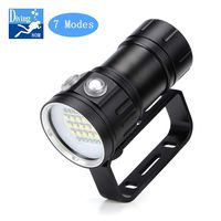 eecoo Diving Flashlight, 18000 Lumen IPX8 Waterproof Diving Torch Scuba Dive Lights 500M 7Modes 120 Degree Wide Beam Angle Underwater LED Flashlight for Outdoor Under Water Sports
