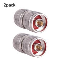 N Type Male to N Type Male Adapter N Male Plug to N Male Plug Wi-Fi Adapter Coax Connector for Ham Radio Antenna Cable Cell Phone Signal Booster Silver 2PARK
