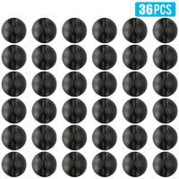 Tomorotec Cable Clips Cord Organizer, Multipurpose Cable Holder with Adhesive Pad Cord Management System, Desktop Cable Organizer for HDMI, Charging Cable, Ethernet, USB Cable (Black 36pcs)