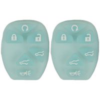 qualitykeylessplus Two Replacement 6 Button Glow in The Dark Rubber Pads for GM Remotes with FCC OUC60270 Free KEYTAG