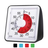 60 Minute Visual Analog Timer-Classroom Countdown timer for Kids and Adults,Time Management Tool for Teaching Cooking Homework Meeting Games,No Loud Ticking（Black）