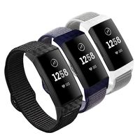 VEAQEE Nylon Bands Compatible with Charge 3 & 3 SE Women Man Soft Nylon Band Breathable Quick Release Sport Replacement Accessories Wristband, 5.3''- 8.7'' (3pcs)