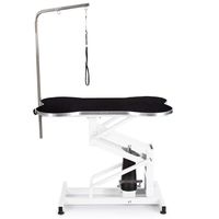 Pet Edge Master Equipment Black Bone Shaped Hydraulic Pet Grooming Table - Foot Operated Hydraulic Pump for 220-Lb. Dogs