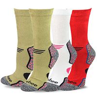 TeeHee Viscose from Bamboo Diabetic Crew Socks 3-Pack (10-13, Assorted)
