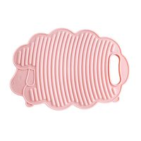 BESTOMZ Mini Lamb Plastic Washboard Washing Machine Scrubbing Board Creative Children's Laundry Board for Home(Pink)