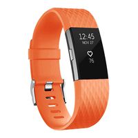 POY Replacement Bands Compatible for Fitbit Charge 2, Special Edition Adjustable Sport Wristbands, Small Orange