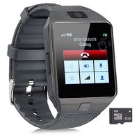 Pandaoo Smart Watch Mobile Phone DZ09 Unlocked Universal GSM Bluetooth 4.0 8GB Storage Music Player Camera Calendar Stopwatch Sync with Android Smartphones(Black)