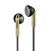 Edifier H190 Premium Earbuds - Classic Style Earbud Headphones - Golden Color Earphones with Non-Tangle Wire