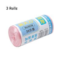 Recycable Glad Trash Bags Garbage Picker Bag Eco Trash Bags Recycling Eco Friendly Bio Degradeable Garbage Bags Garbage Disposal Bag Four Gallon Trash Bags Auto Garbage Bag Car Garbage (3rolls Pink)