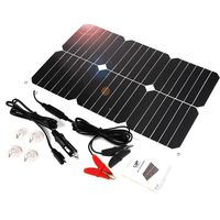 ALLPOWERS Solar Trickle Battery Maintaner 18V 12V 18W Solar Car Boat Power Panel Battery Charger Maintainer for Automotic Motorcycle Tractor Boat Car Batteries