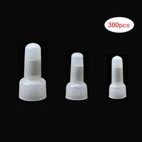 300 Pcs Closed End Crimp Terminal 22-16 16-14 12-10 AWG Crimp Cap Nylon Wire Connector Kit