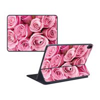 MightySkins Skin Compatible with Apple iPad Pro Smart Keyboard 11" - Pink Roses | Protective, Durable, and Unique Vinyl Decal wrap Cover | Easy to Apply, Remove, and Change Styles | Made in The USA