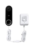 OhmKat Video Doorbell Power Supply- Compatible with Nest Hello - No Existing Wiring Required - Transformer, Adapter, Power Kit & Supply All In One (White)
