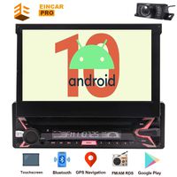 Single Din Car Stereo Android 10 1 Din Radio Bluetooth Touch Screen GPS Navigation 7" Indash Universal Headunit Free Backup Camera Remote Control Support Steering Wheel Control Screen Mirror EQ Mode