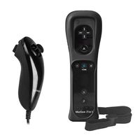 Wii Nunchuck Controller Motion Plus, TechKen Built-in 2 in 1 Remote Motion Nunchuck Controller with Silicon Case Compatible Nintendo Wii and Wii U & PC(Need Adapter)