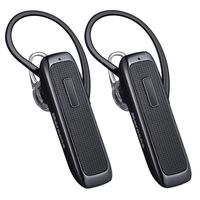 Marnana Bluetooth Headset,Wireless Earpiece w/ 18 Hours Playtime and Noise Cancelling Mic,Ultralight Earbud Hands-Free Calls Headphone for iPhone Samsung Tablet Android Cell Phone Truck Driver(2 Pack)