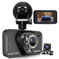 1080P Dual Dash Cam Full HD Front and Rear Camera for Cars, Driving Recorder with IR Sensor, 170 Degree Wide Angle 6G Lens, G-Sensor, WDR, Night Vision, Loop Recording,2.7" LCD Big Screen