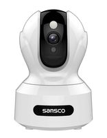 SANSCO 2MP 1920x1080p Indoor Wireless Security Camera Home Monitor WiFi Camera for Pet/Baby Surveillance IP Camera with IR Night Vision, Motion Detection Push Alerts and Two-Way Audio (White)