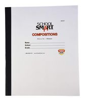 School Smart Stitched Cover Composition Book, 8-1/2 x 7 Inches, 96 Pages