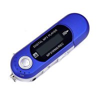 Yunhany Direct Portable USB Digital Audio MP3 Music Player, LCD Screen Support 32GB TF Card & FM Radio Lossless Sound Music (Color : Blue)