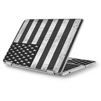 Skin Decal for Asus Chromebook 12.5" Flip C302CA Laptop Vinyl Wrap/Black White Grunge Flag USA America