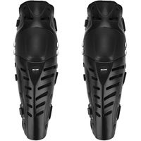 GuTe Knee Pads, Black Adjustable Long Leg Sleeve Gear Crashproof Antislip Protective Shin Guards for Motorcycle Mountain Biking-1 Pair