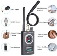 UNKNOK RF Signal Scanner Radio Anti-spy Hidden Camera Detector GSM Audio Wireless Bug Signal Alarm Sweeper Finder GPS Tracker US Plug