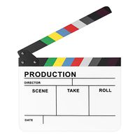 Neewer 10"x12"/25cm x30cm Acrylic Colorful Director's Movie Film TV Cut Action Scene Dry Erase Slateboard Clapper Clapboard