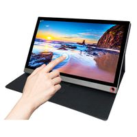 USB Touchscreen Portable Monitor,11.6" 1080P FHD IPS Display,USB C/HDMI Video Input, HDR,Ultra Slim,Bulit in Speakers, Aluminum Bezel with Protective Case (15.6 inch 19201080 Touchscreen)