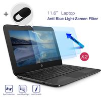 2-Pack 11.6" Chromebook Anti Blue Light Screen Filter Protector for Acer Chromebook R11 /Lenovo Chromebook C330 /ASUS Chromebook/Samsung Chromebook 3 /Dell HP Chromebook with Webcam Cover