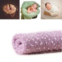 Coberllus Newborn Baby Photo Props Snow Blanket Wrap Swaddle for Boy Girls Photography Shoot (Purple)