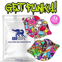 GrifGrips Graffiti Girl - Premium Adhesive Patches for Dexcom - Lips Shape - 12 Pack - Power-X Formula (Dexcom G6)