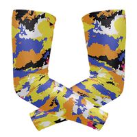 Fashion Sports Arm Supports Camo Accessories Colorful Basketball Shooter Sleeves Sunscreen Cuff Stretched Fabric for Football, Volleyball, Baseball Protection, Youth & Adult Sizes(1 Pair)