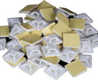 ( pack of 100) - Adhesive Cable Tie Mounts, Frustration-Free Wire Management. Anchor These Zip Tie Bases Tools-Free With Sticky Backs Or Use Screw-Holes For Permanent Hold