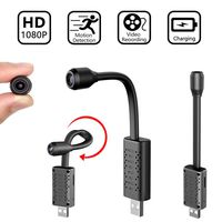 Spy USB Hidden Camera, 1080P Portable Small HD Nanny Cam with Motion Detective, Security Camera for Home and Office-No WiFi Needed