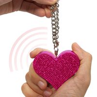 Guard Dog Security Heartbeat Keychain Alarm for Women, 130dB Siren, Personal Defense Alarm (Pink)