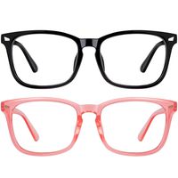 Blue Light Blocking Glasses Women Anti Eye Strain Minimize Headache Computer Reading Gaming Eyeglasses Frame 2 Pack
