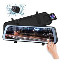Mirror Dash Camera 9.66In Touch Screen Backup Camera 1080P 170° Full HD New (Black)
