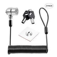 Laptop Cable Lock Hardware Security Cable Lock Anti Theft Combination Lock for iPad Tablet Laptop MacBook Dell HP Lenovo Kindle Samsung Android or Other Notebooks Tablets (Spring Rope + Black+2pack)