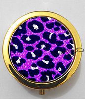 BlackKey Leopard Print Pattern 3-Compartment Decorative Pocket Gift Box Case Organizer for Pill, Color 2 -1905