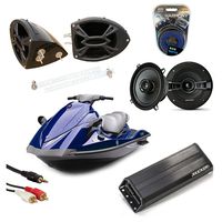 Compatible with Yamaha Waverunner PWC Kicker KS525 & PXA300.4 Amp 5.25" Black Speaker Pods New
