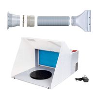 Master Airbrush Portable Hobby Airbrush Craft Spray Booth (Without Optional LED Lighting) for Painting All Art, Cake, Craft, Hobby, Nails, T-Shirts & More. Includes 5.6ft Exhaust Extension Hose