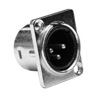 Seismic Audio - SAPT51 - XLR Male Nickel Panel Mount Connectors