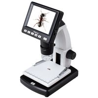 Koolertron 3.5" LCD Digital Microscope with 5MP Image Sensor 1200x Digital Zoom, USB connectable Portable with LCD Display 20-300x Optical Zoom 5Mpix Digital Camera Stand-Alone Measurement