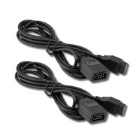 Controller Extension Cable Compatible For Sega Genesis [2 Pack] 6 Feet - 1.8m by EVORETRO