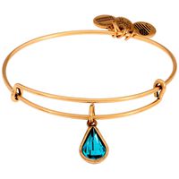 Alex and Ani December Birth Month Charm with Swarovski Crystal Rafaelian Gold Bangle Bracelet