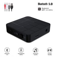 VR-robot Bluetooth 5.0 Audio Transmitter Receiver Adapter, 2-in-1 Wireless 3.5mm aptX Low Latency Stereo Audio Adapter for Home Sound System/TV/PC/Tablet/Speaker Headphone
