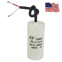 CBB60 Motor AC 450V 40uF Running Capacitor w 2 Lead Wires US Ship