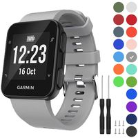 GVFM Band Compatible with Garmin Forerunner 35, Soft Silicone Replacement Watch Band Strap for Garmin Forerunner 35 Smart Watch, Fit 5.11-9.05 Inch (130-230 mm) Wrist (Gray)